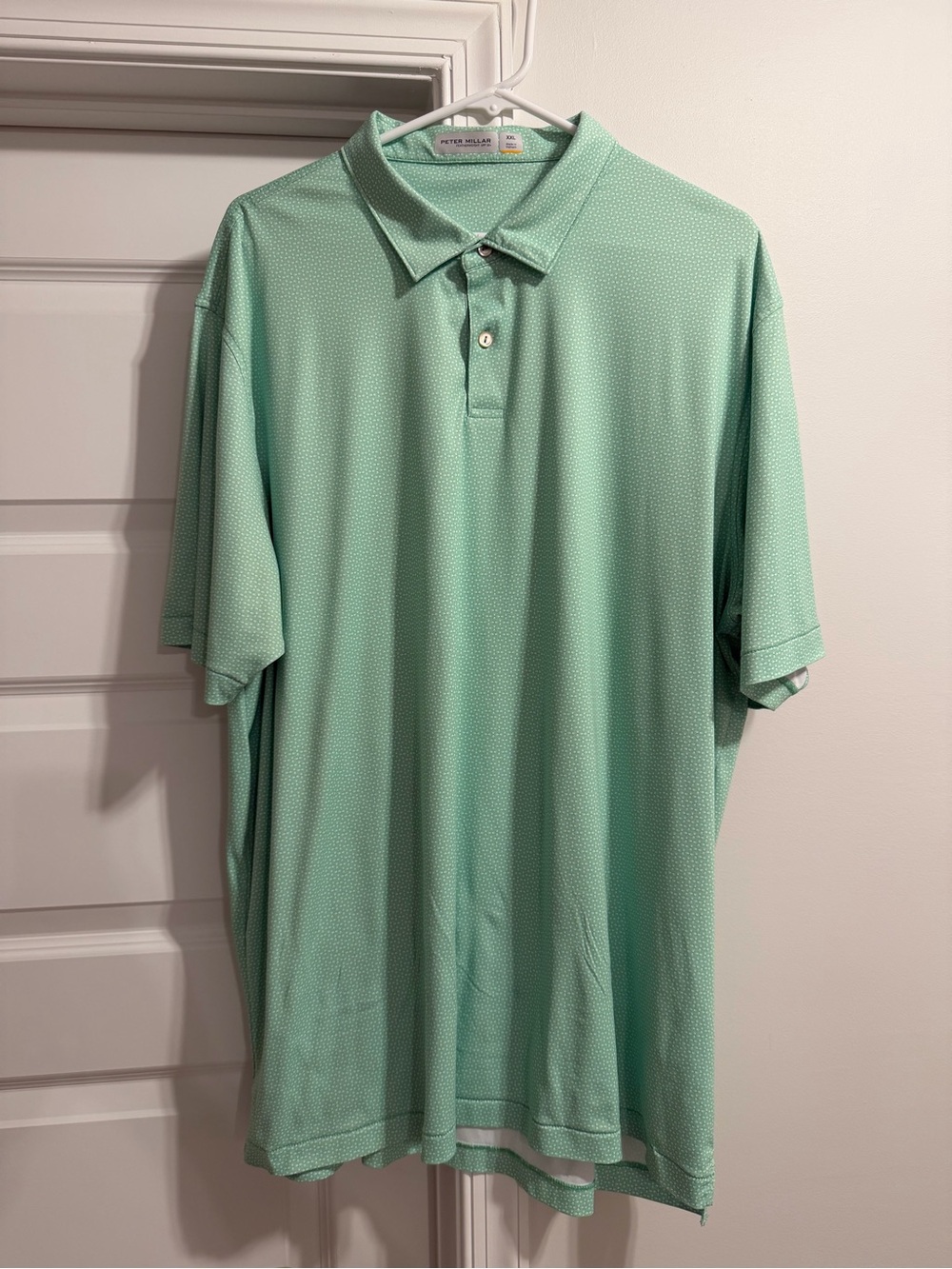 Peter Millar Mint Green Short Sleeve Performance Polo